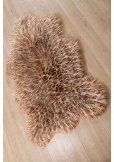 Yumoş Post Kesim Puffy Leopar Desen Kahverengi