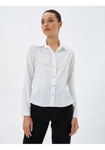 Koton Kadın Gömlek Beyaz 4wak60108pw 24ky59001332 Y5910 Beyaz