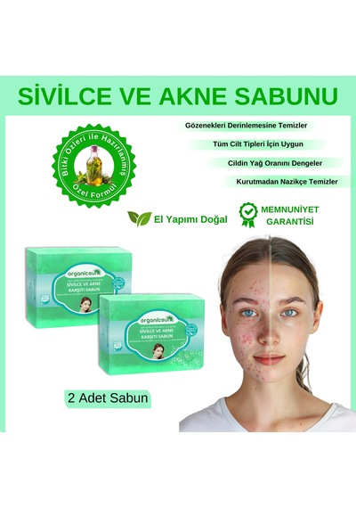 Organicsun Akne ve Sivilce Karşıtı Sabun 2 x 140 G