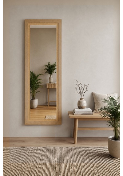 Baru Duvar Aynası Y:157 G:50 D:18 Cm / Cadiz Kahverengi