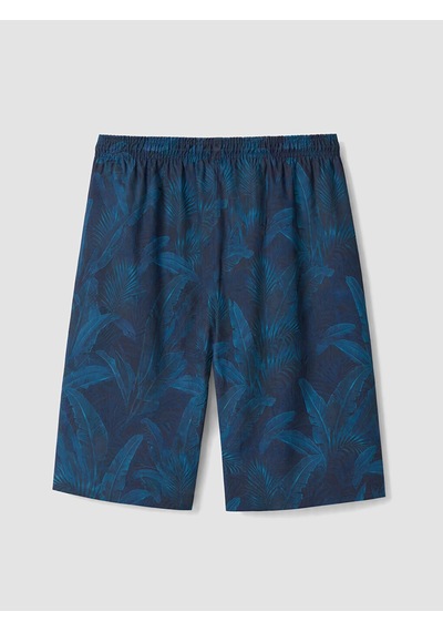 Lcw Swımwear Petrol Yaprak Desenli Erkek Deniz Şortu