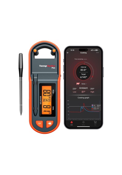 Thermopro Tp971 Tempspike Plus Dünyanın En İnce Kablosuz Et Termometresi, 183m Menzilli Bluetooth Akıllı Gıda Isı Diğer