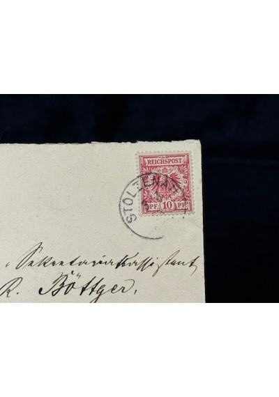 Deutsches Reich 1893 Yılında Alman İmparatorluğu Döneminde Postadan Geçmiş Zarf Reichspost 10 Pfennig Pullu