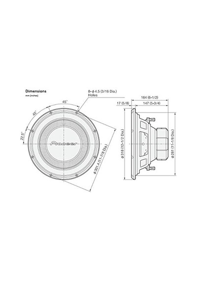 Ts-a300d4 1500 Watt 30 Cm Subwoofer