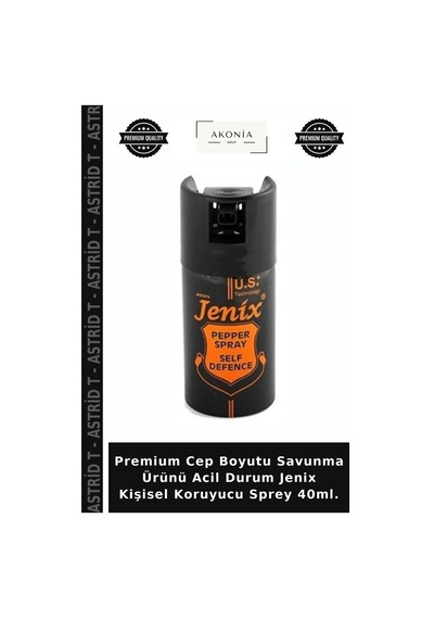 Premium Cep Boyutu Savunma Ürünü Acil Durum Jenix Kişisel Koruyucu Sprey 40ml. Çok Renkli