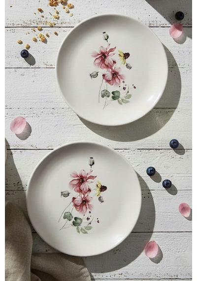Rakle Darrel Seramik 4'lü Pasta Tabağı Seti 19 Cm Çok Renkli