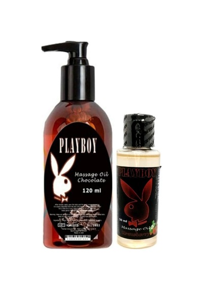 Playboy Aromaterapi Çikolata Massage Oil 120 Ml + Çilek Aromalı Massage Vücut Masaj Yağı 50 Ml