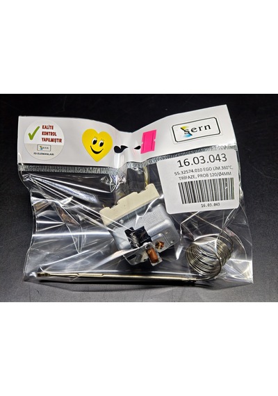Ego 55.32574.010 Limit Termostat 360 C Trifaze 120mm Prob Ø4mm