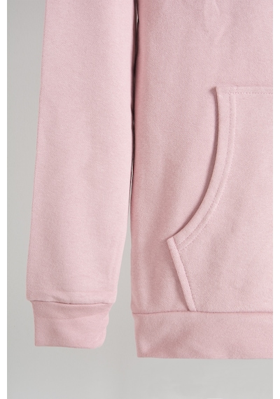 Terapi Men Erkek Pudra Kapüşonlu Kanguru Cepli Basic Sweatshirt Pudra