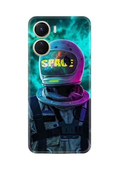 Vivo Y16 Kılıf Resimli Desenli Silikon Platinium Series Space 1854