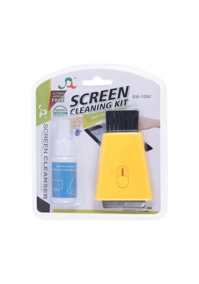 Sw-1092 Ekran Cam Temizleme Kiti Bezli Fırçalı Spatula+sprey Diğer