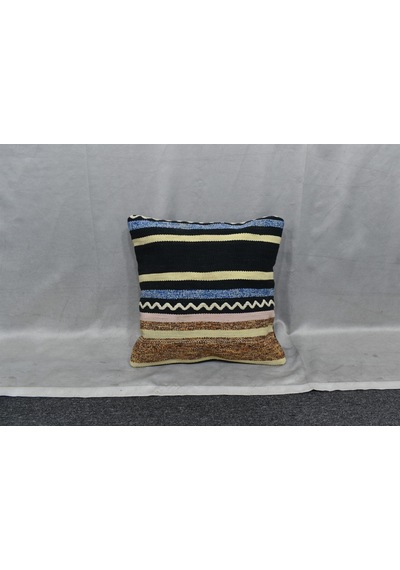 Zehra Abla Halı Yeni El Dokuma Dekoratif Kilim Kırlent Yastık Kılıfı 6749 Çok Renkli