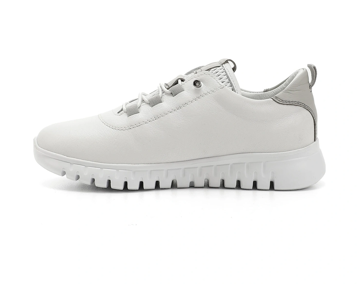 Gönderi(R) Gönderi R Kadın Beyaz Dolgu Taban Lastik Bağcıklı Hakiki Deri Sneaker Ddza77542912 Beyaz