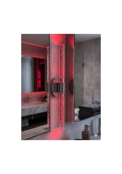 Bubbleflux Large 51 Cm Modern Tasarım Led Aplik - Duvar Lambası - Gümüş - Elektrikli - Rgb Kumandalı Gümüş Rgb Elektrikli Kumandalı