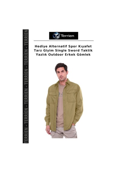 Terrien Hediye Alternatif Spor Kıyafet Tarz Giyim Single Sword Taktik Yazlık Outdoor Erkek Gömlek Çok Renkli