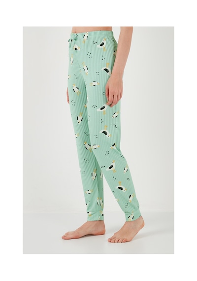 Lela Regular Fit Kısa Kollu Bayan Pijama Takımı 65740104 Mint