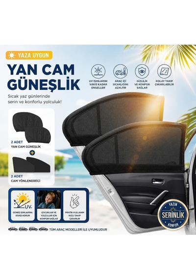 Araç Güneşlik Araba Perdesi Yan Cam Perde Güneş Önleyici Oto İçi