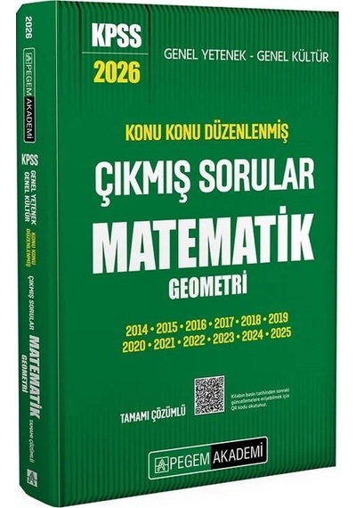 Pegem 2026 Kpss Matematik Çıkmış Sorular Konu Konu Çözümlü Pegem Akademi Yayınları