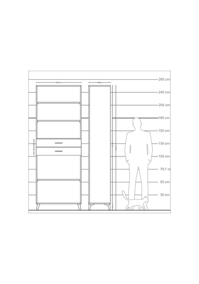 Arges Dolap 4 Raflı 2 Çekmeceli 88x30x243 Aytaşı-çam Aytaşı Arges Dolap 4 Raflı 2 Çekmeceli 88x30x243 Aytaşı-çam Aytaşı