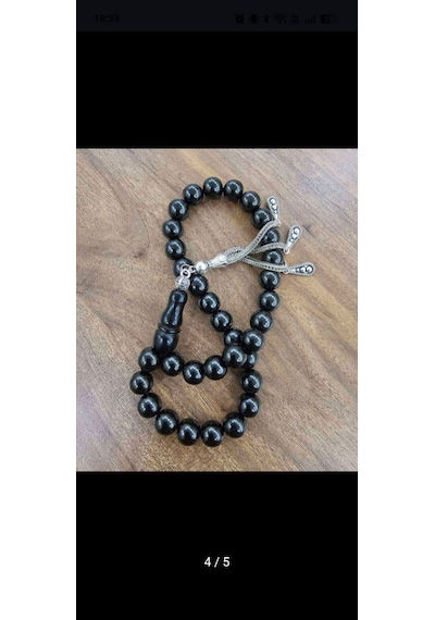 Oltu Taşı 10 Mm Taneli Tesbih Siyah