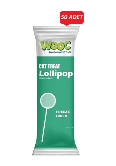 Wooc Lollipop Tavuk Ve Arpalı Kedi Ödül Maması 1,4 Gr 50 Li Paket