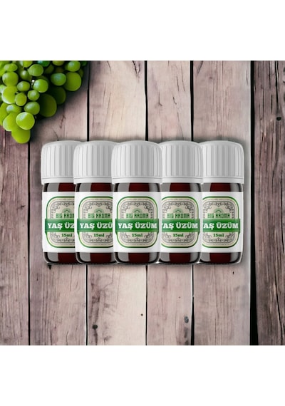 Big Aroma Tekirdağ Yaş Üzüm Aroması 5 x 15 ML - 5 L Uyumlu