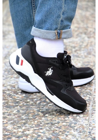 U.S. Polo Assn. 4M HUSKY 4FX Erkek  Siyah Sneaker