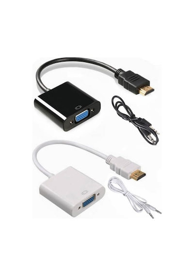 Hdmı To Vga Kablo Çevirici Dönüştürücü + Ses - Hdmi To Vga Kablo (551664582)