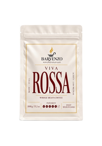 Barvenzo Viva Rossa 1000 G Güçlü Aroma Nitelikli Kahve Çekirdek