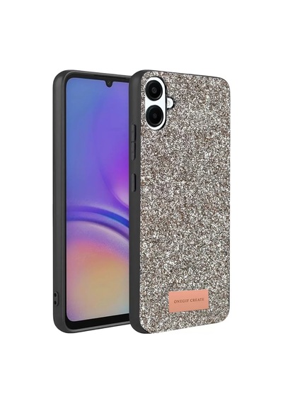 Onegif Samsung Galaxy A07 4g Uyumlu Bright Simli Kapak - Gümüş