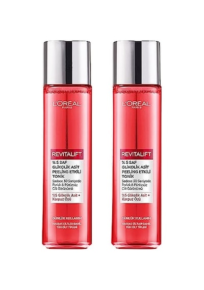 L Oréal Paris Revitalift%5 Saf Glikolik Asit Peeling Etkili Tonik 2'li Set 2 X180 Ml