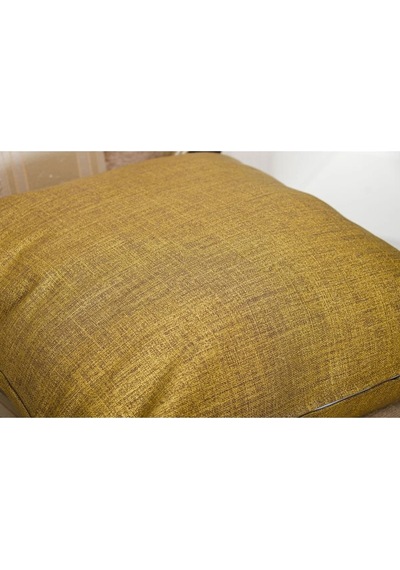 Linen Pamuk Keten Baskılı Haki Kırlent 45 45 Cm - 537 45 x 45