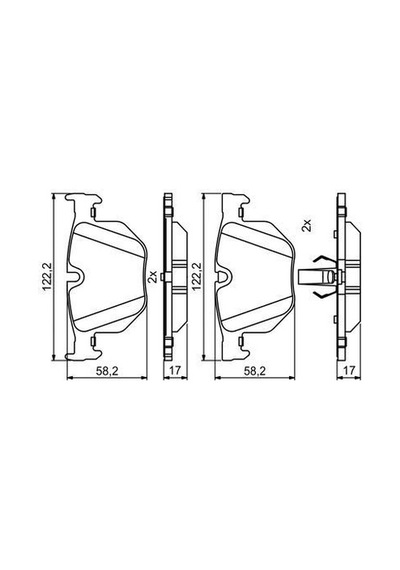 Bmw X5 F15 25d Xd 2.0 2013-2018 Bosch Arka Balata Netpar4862