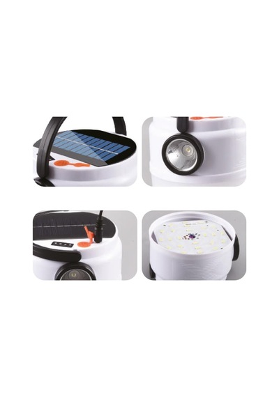 Markalonya Panther Pt-2021 Usb Şarjlı Solar Kamp Avcılık Acil Durum Feneri Lambası Acı Kahverengi