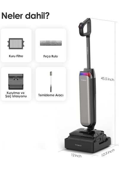 Tineco Floor One S9 Artist Steam Kablosuz Buharlı Akıllı Islak Kuru Süpürge