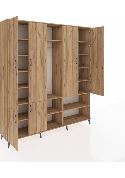 Hyperion Dolap 15 Raflı 5 Kapaklı Tek Askılı 220x44x243 Çam-çam/çam Atlas Çam/atlas Çam Hyperion Dolap 15 Raflı 5 Kapaklı Tek Askılı 220x44x243 Çam-çam/çam Atlas Çam/atlas Çam