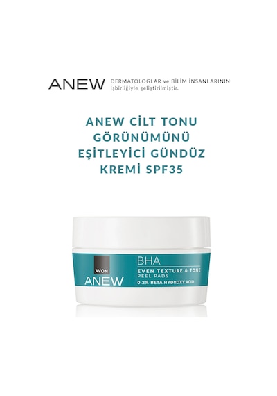 Avon Anew Bha Cilt Tonu Görünümünü Düzgünleştiren Peeling Etkili Ped 2 x 30'lu