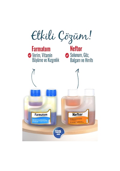 Kanatlı Hayvanlar İçin 2'lü Set Farmatom 125 Ml +neftor 125 Ml