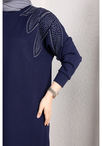 Hira Life Fashion Moda Efsa Kadın Lacivert Tesettür Giyim Zarif Taş Detaylı Tunik & Pantolon İkili Takım Lacivert Lacivert Hira Life Fashion Moda Efsa Kadın Lacivert Tesettür Giyim Zarif Taş Detaylı Tunik & Pantolon İkili Takım Lacivert Lacivert