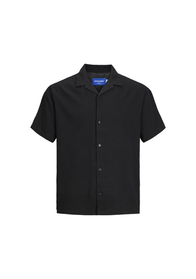 Jack & Jones Erkek Düz Renk Dügme Kapamali Gömlek - Luke - 12255781 Black