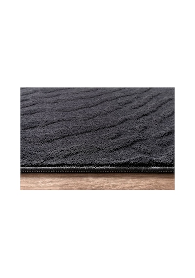 Plato Halı Opqo Padişah Premium Oturma Odası, Salon, Antre, Yıkanabilir Polyester Kaymaz Taban Antrasit Halı
