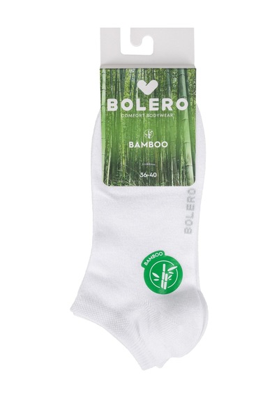 Bolero Beyaz Renk Kadın Dikişsiz Bambu Patik Çorap 3'lü Paket - Nefes Alan Yumuşak Dokulu Set