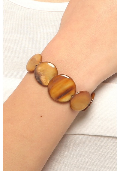 Tblk03459 Oval Sedef Zarif Kadın Bileklik 3401-3549 Çok Renkli