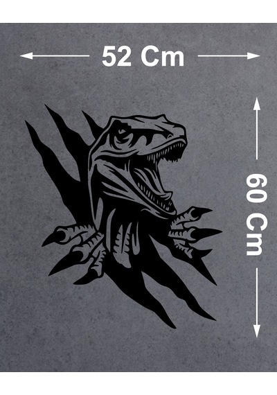 Dinazor Pençe Sticker - Araba Oto Motosiklet Karavan Cam Araç Sticker - 00225 60x52 Cm