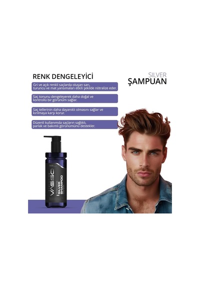 Saç Şampuanı Gri Ve Beyaz Saçlar İçin Protein Keratin Silver Shade 370 Ml