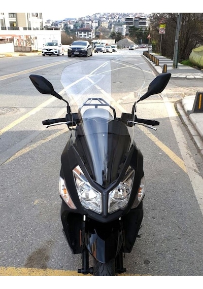 Motocam Sym Jet 14 200 Ön Cam 2017-2026 Model 74cm Şeffaf Renkli 4mm Uzun