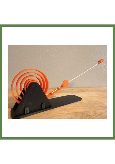 Bezos 3d Baskı Yaylı Spiral Kedi Oyuncağı Zıplayan Spiral Etkileşimli Oyun Aparatı Turuncu Siyah Hb006