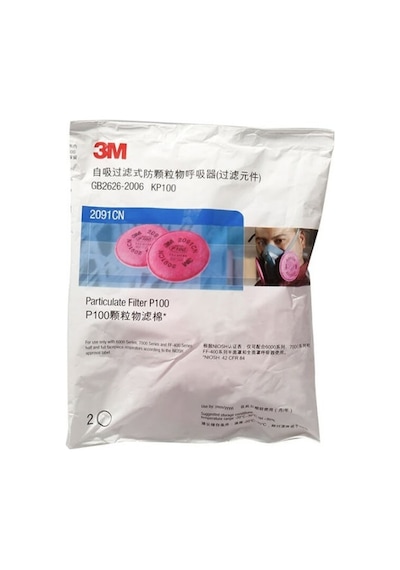 3m 7502 Yarım Yüz Maskesi + 3m 2091 P100 Noısh Partikül Filtresi 1 Çift