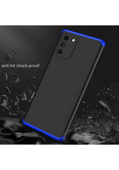 Samsung Uyumlu Galaxy A91 S10 Lite Kılıf Zore Ays Kapak Siyah-Mavi