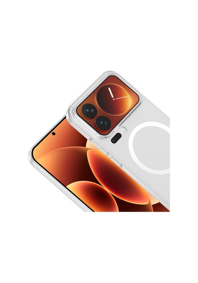 Xiaomi 17 Pro Max Kılıf Kamera Korumalı Magsafe Şarj Özellikli Lüx Şeffaf London Silikon Kapak